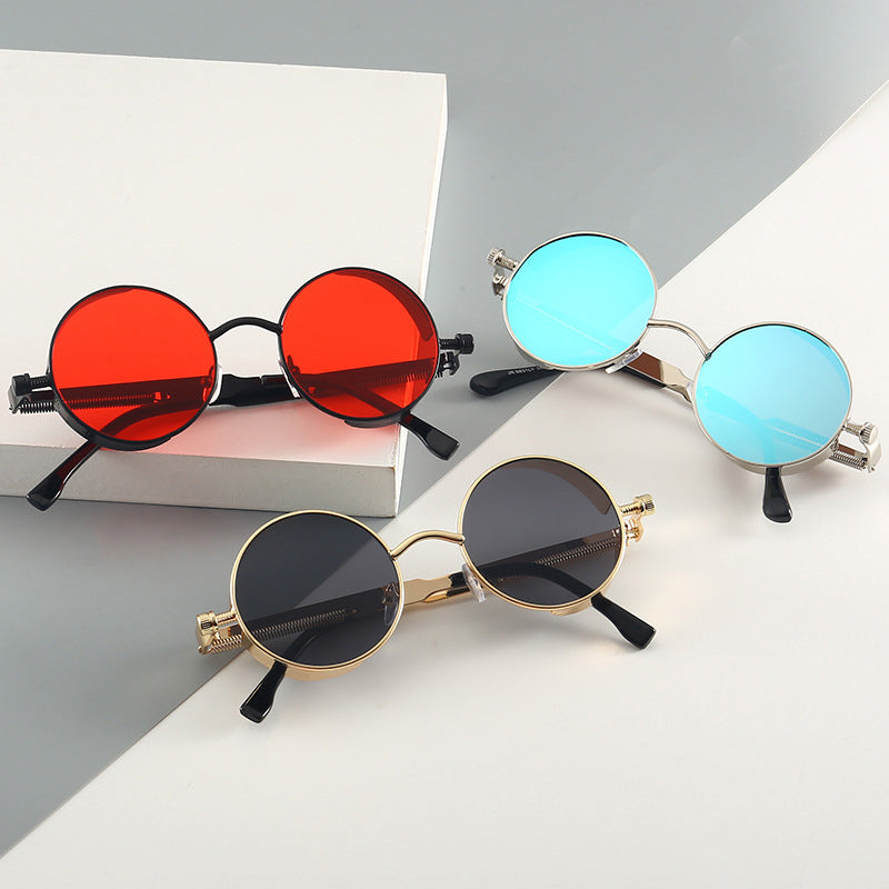 Skorter | Sunglasses Steampunk Round Lens Metal Frame Unisex Glasses