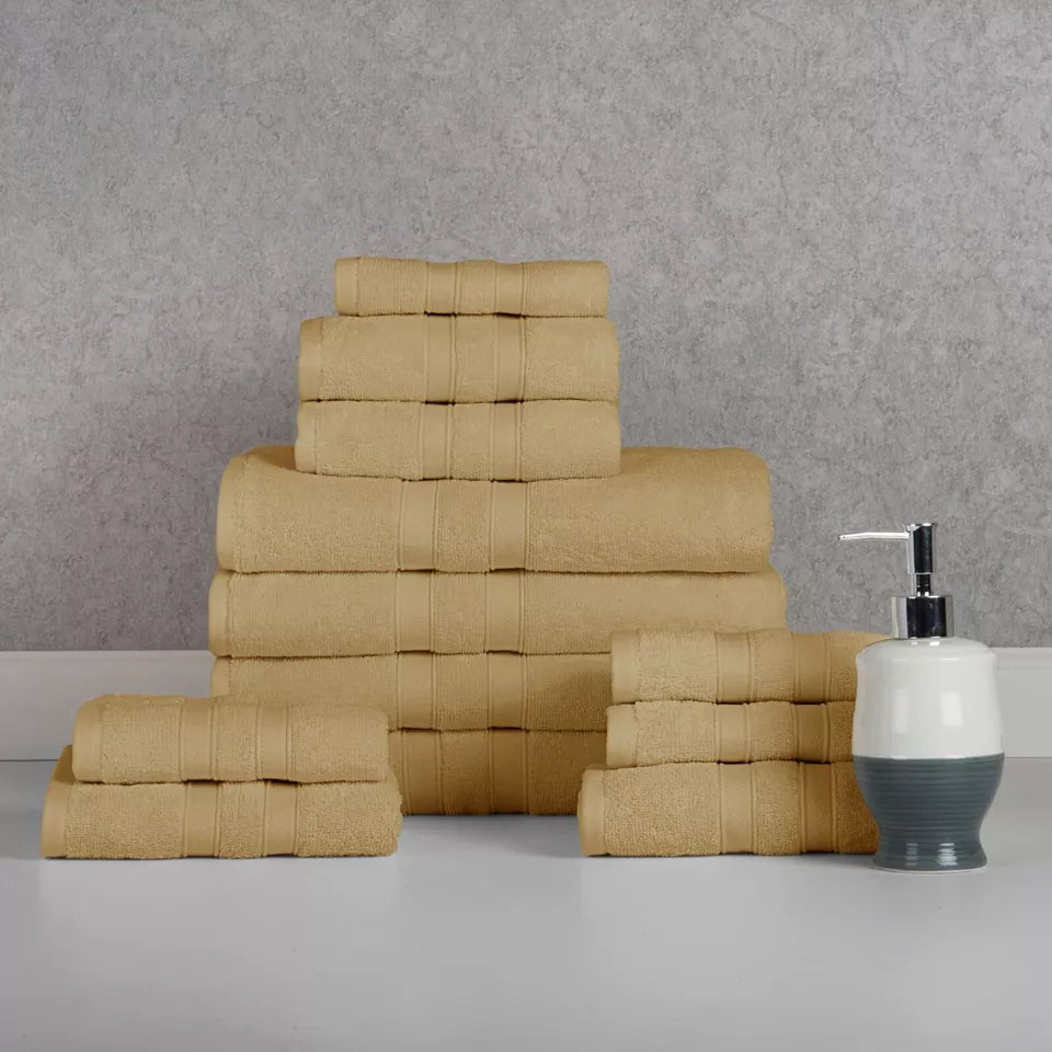 Skorter | 12-piece: Bibb Home Egyptian Cotton Towel Set