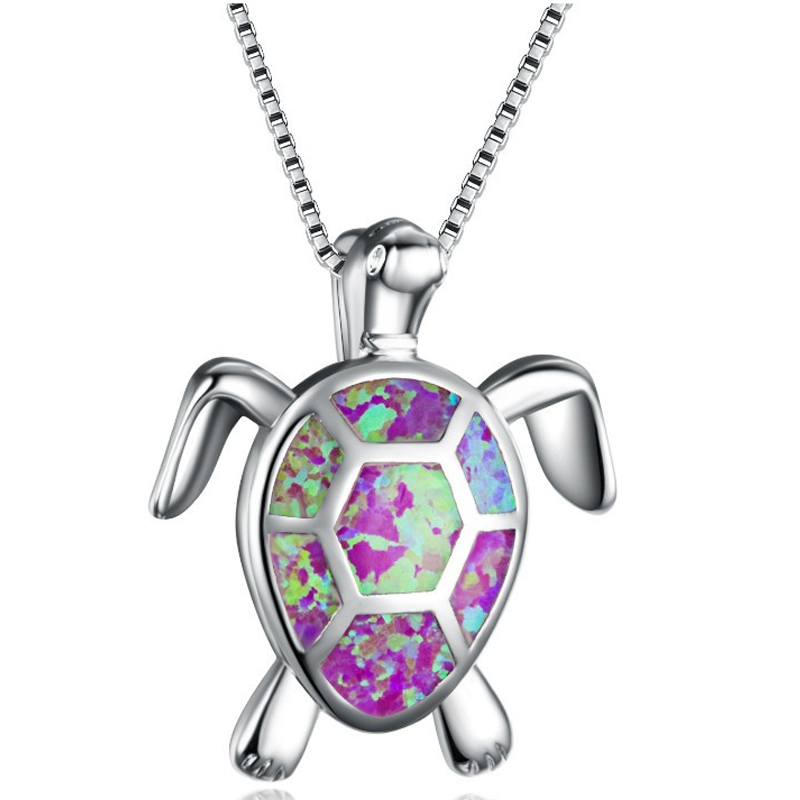 Skorter | Blue Opal Sea Turtle Necklace