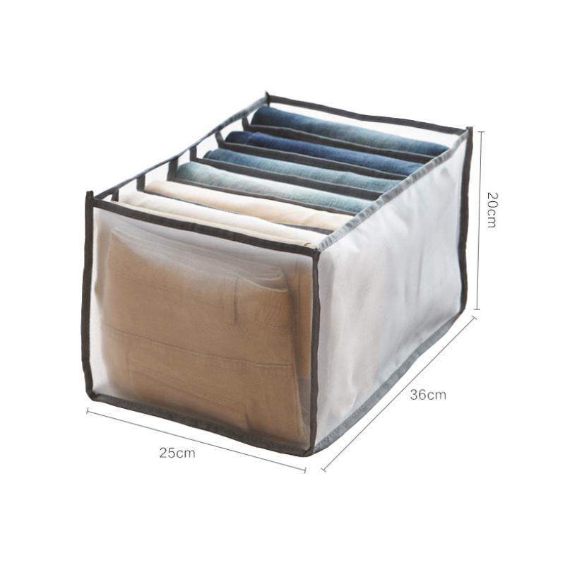 skorter | 7 Grid Wardrobe Clothing Mesh Divider Set Organizer