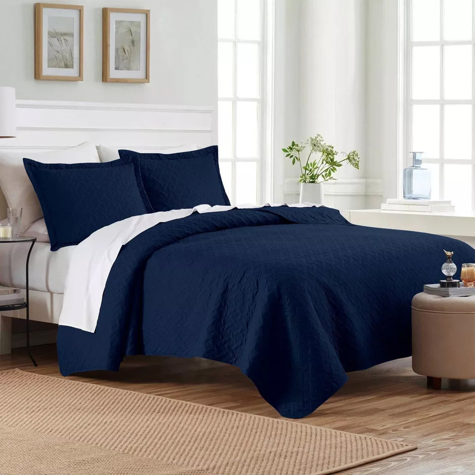 Skorter | 3-Piece: Dan River Basket Pinsonic Quilt Set