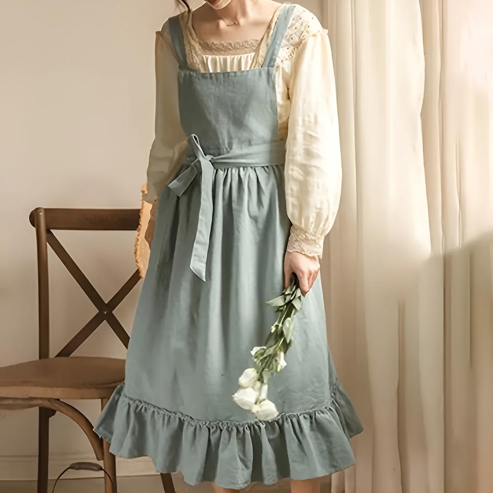 Skorter | Rustic Ruffle Linen Apron