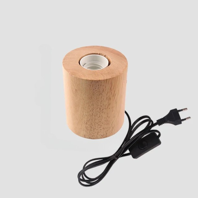 Skorter | RetroWood - Wood Table Lamp with Light Bulb for Atmospheric Lighting