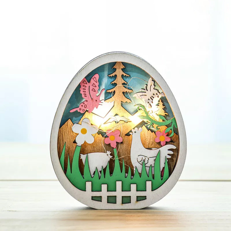 skorter | Wooden Easter Decoration with LED Light