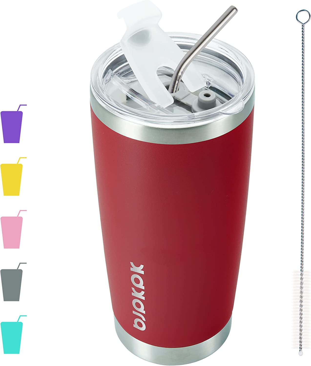 Skørter | 20 oz Insulated Glass With Lid And Straw In Stainless Steel Coffee Tumbler Cup, Green
