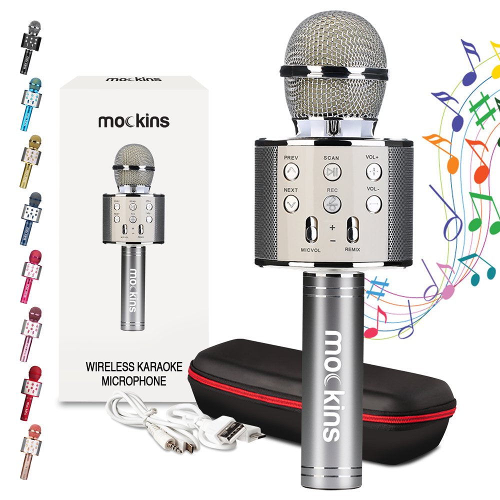 Skorter | Portable Karaoke Microphone - Microphone with Built-in Bluetooth Speaker - Compatible with IOS and Android Devices