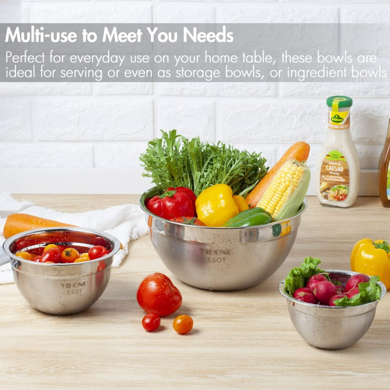 Skørter | 7 pcs metal bowls with lid for kitchen