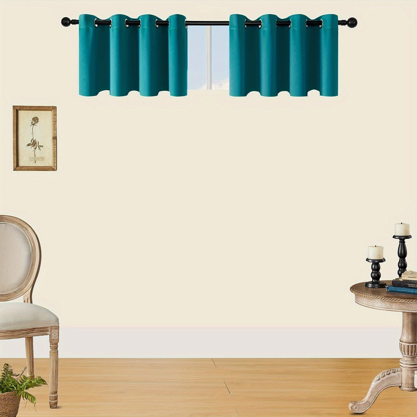 Skorter | Blackout Curtains - 2 Pieces Modern Polyester Curtains with Thermal Insulation and Rings