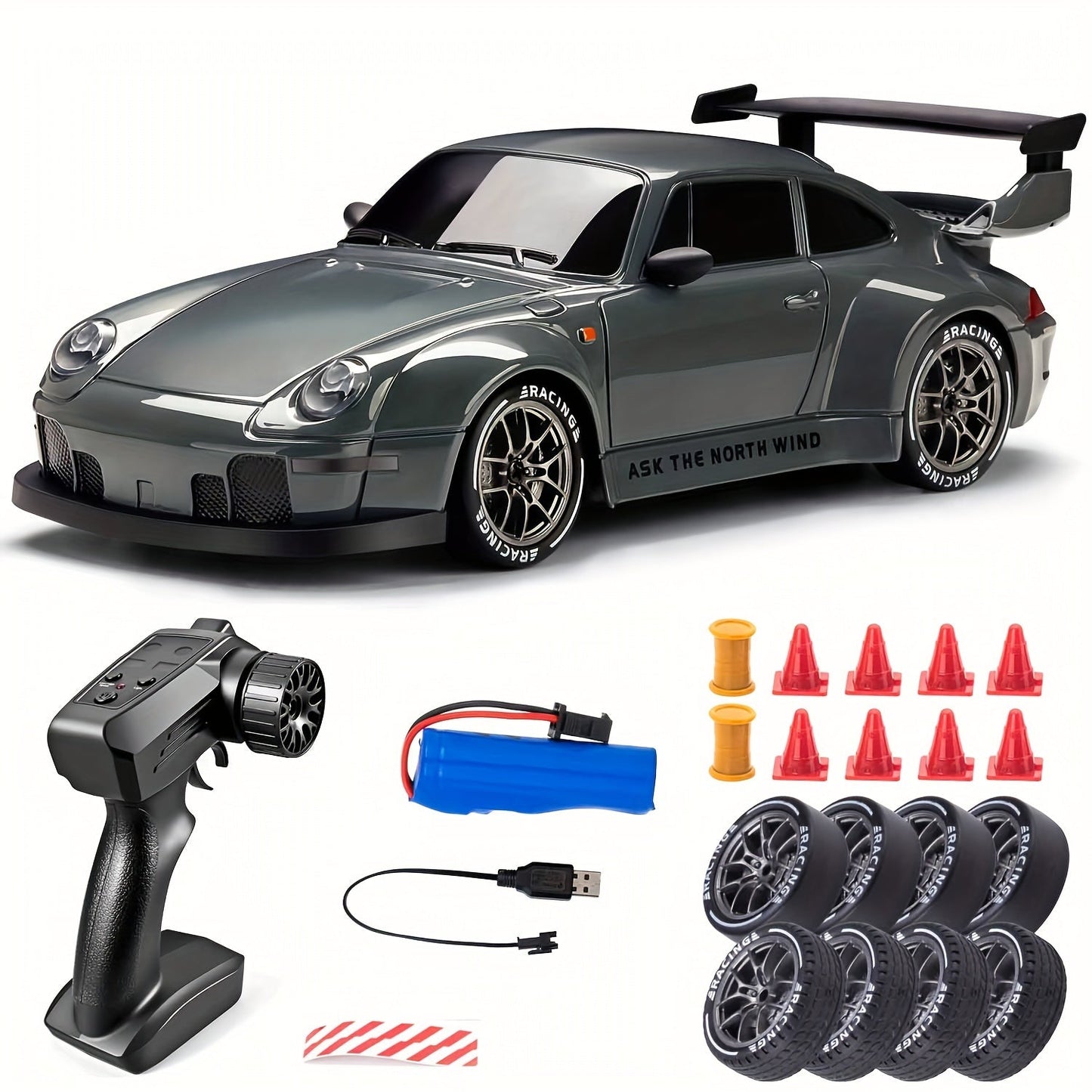 Skorter | Ultimate 1:24 RC Drift Car with LED Wheels – Rechargeable 4WD Racing Toy