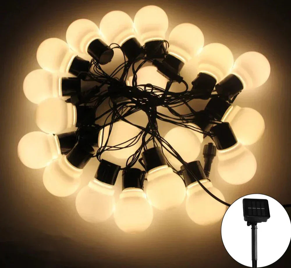 Skorter | LumiString – LED Sunlight Mood Lighting for Outdoors, Energy Saving Garden Lighting for Terrace & Balcony