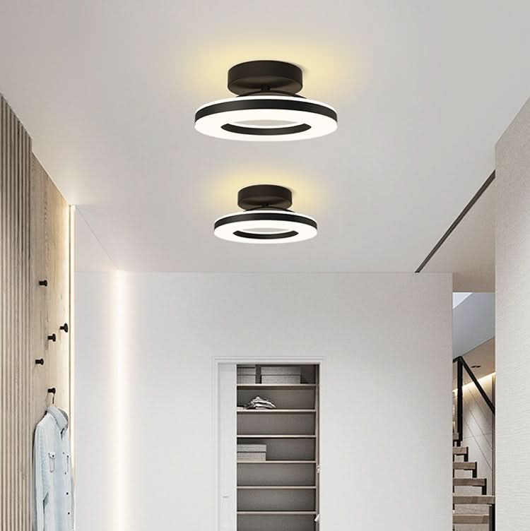 Skorter | ZAYNO Black LED Ceiling Light – Modern Flush Mount