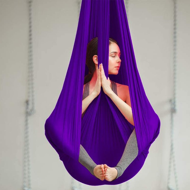 Skørter | Aerial Yoga Swing Set, L:5M W:2.8M Anti Gravity Hammock Inversion Exercises Includes 2 Carabiners, 2 Daisy Chain, 1 Hanging Instructions.