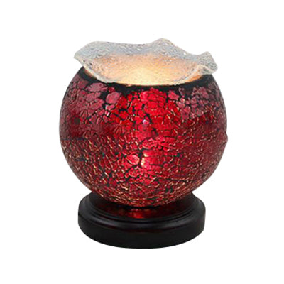 Skorter | Tiffany Desk Lamp - Spherical Glass with Plug-in Cord for Children's Room