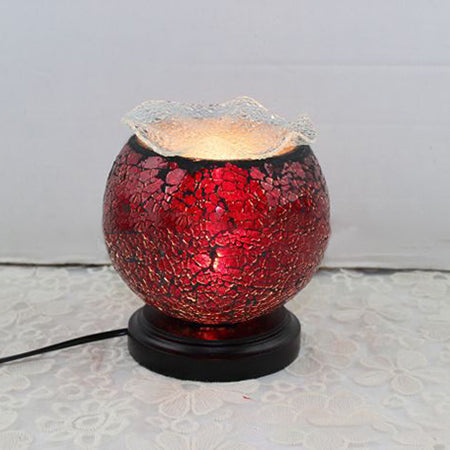 Skorter | Tiffany Desk Lamp - Spherical Glass with Plug-in Cord for Children's Room