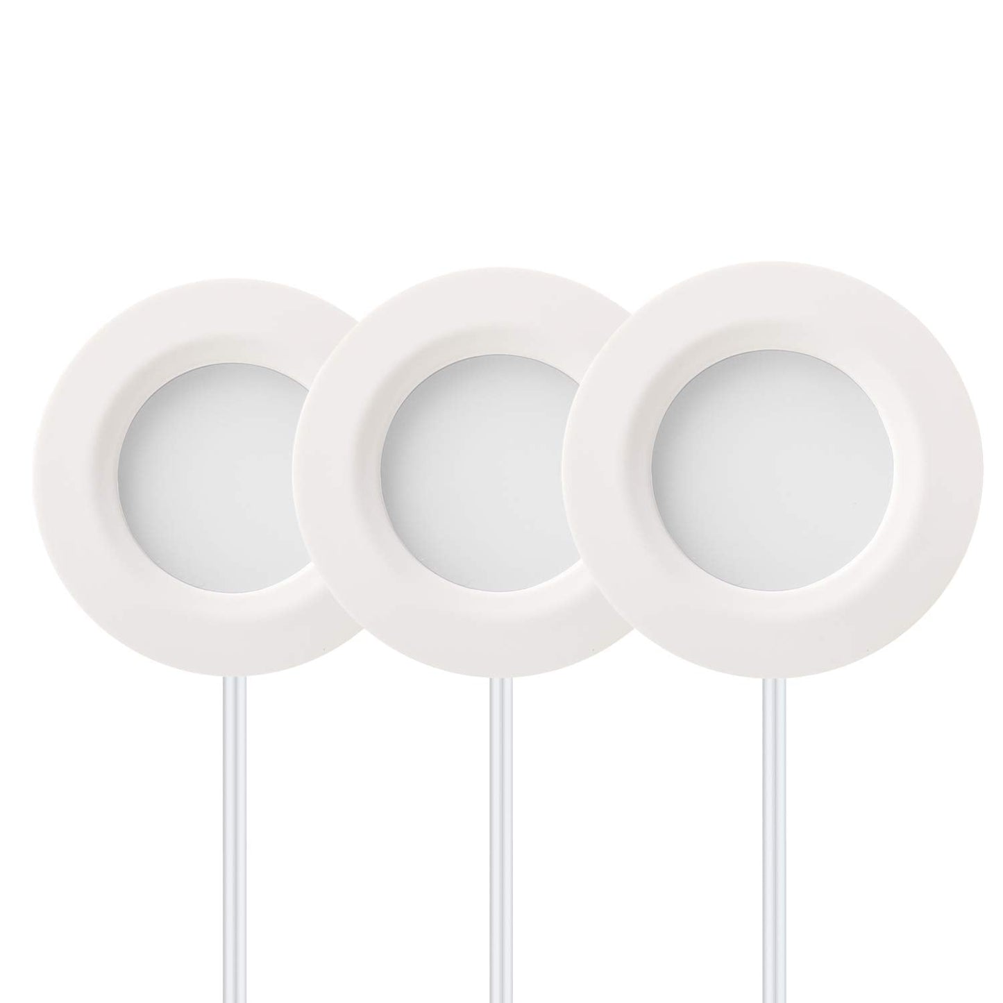 Skorter | Getinlight Dimmable Led Puck Lights Kit, Soft White 3000K, Etl Listed, 3-Pack, White
