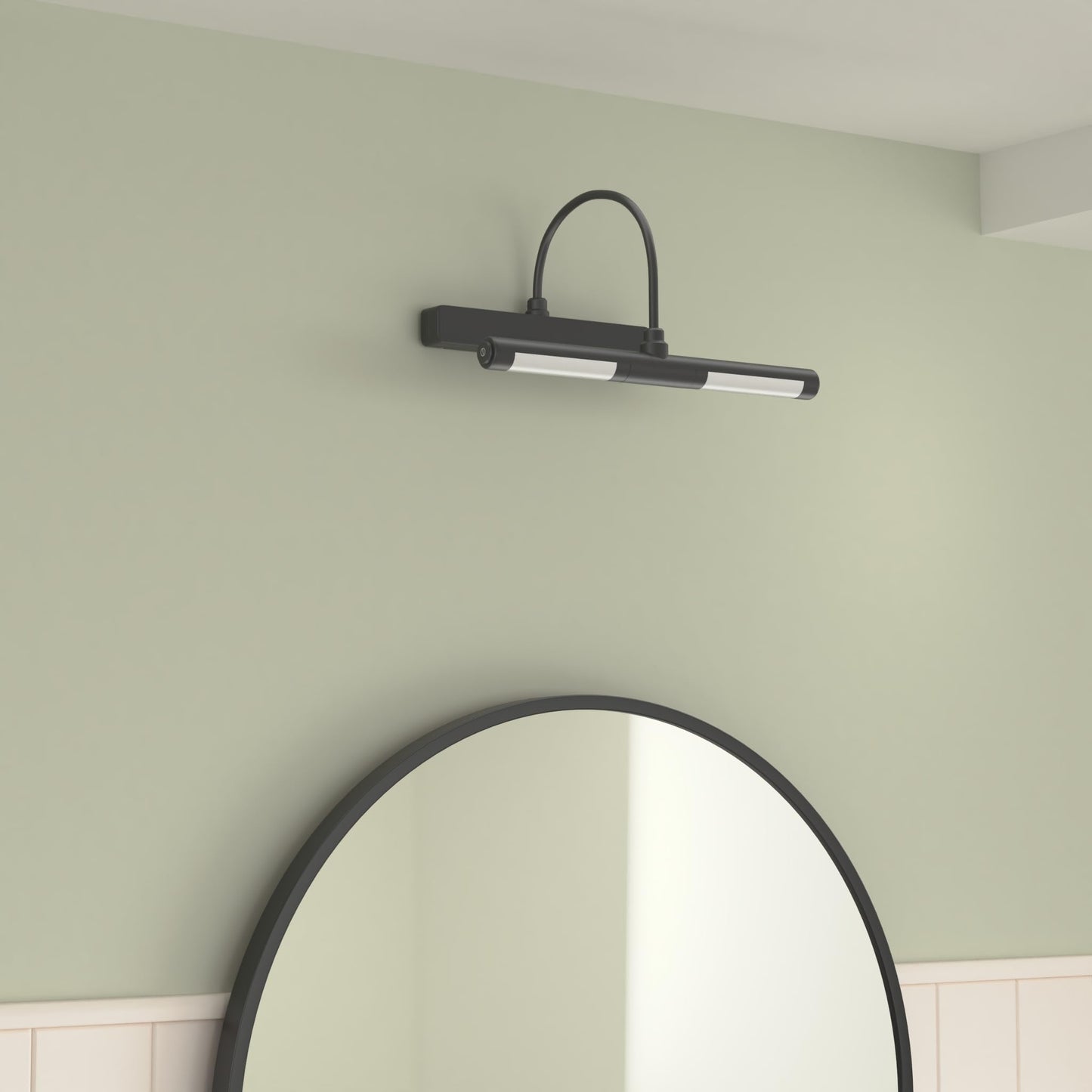 Skorter | Bigmonat Rechargeable Picture Lighting With Remote Control, Dimmable Battery-Powered Art Display Lamp, Black