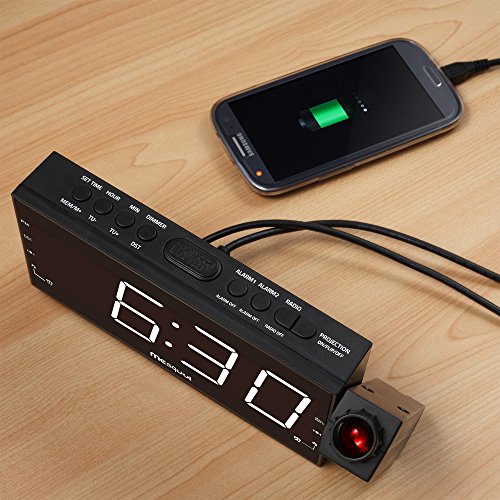 Skorter | Projection Alarm Clock with USB Charging Port