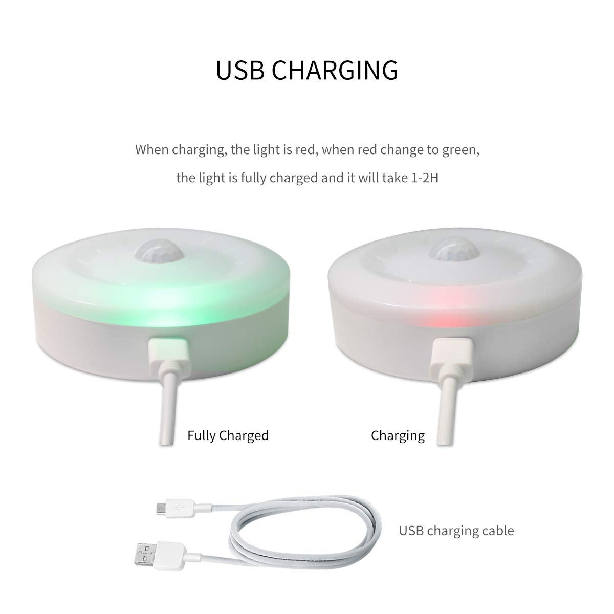 Skorter | My beauty light warm white motion sensor LED puck light - rechargeable, wireless, 2-pack