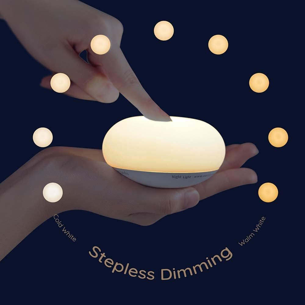 Skorter | Breastfeeding Night Light | Soft BPA-Free Silicone Touch Lamp with Eye-Friendly Stepless Dimmer