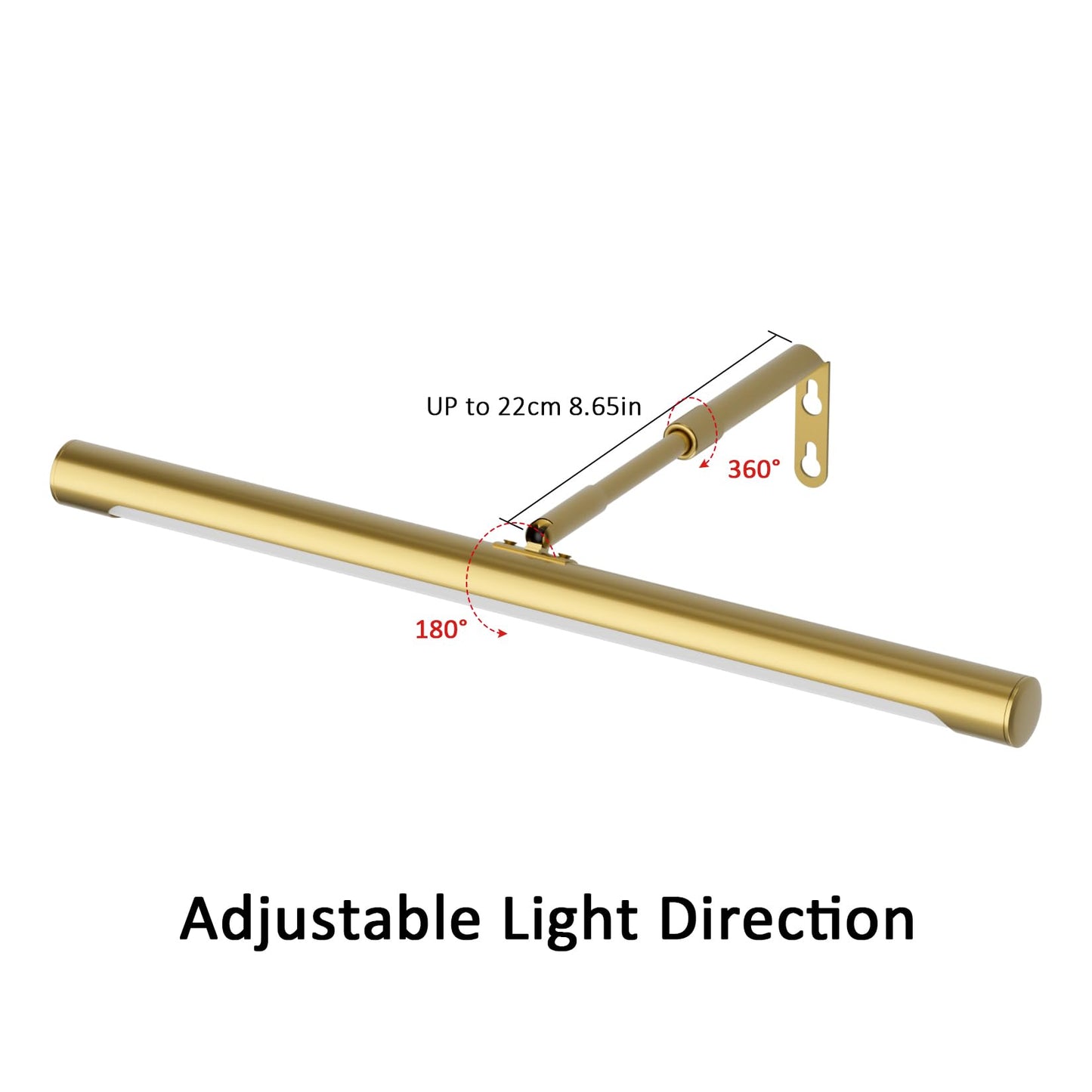 Skorter | Coinmit 16" Adjustable LED Picture Lighting, Gold Art Light with Remote Control for Paintings