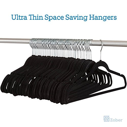 Skørter | 30 Pack: Premium Quality Space-Saving Velvet Durable Clothes Hangers