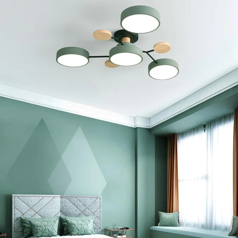 Skorter | Contemporary Round Iron LED Chandelier | Energy-Efficient. Stylish Lighting for Living Rooms. Dining Areas & Entryways