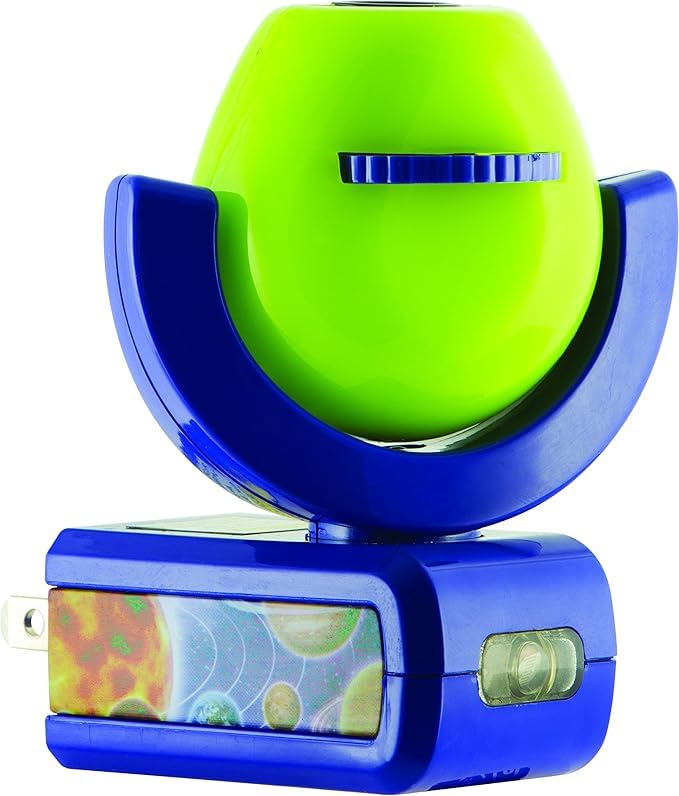 Skorter | Projectables Led Night Light - Automatic On/Off, Projects the Solar System & Wildlife, Green/Blue