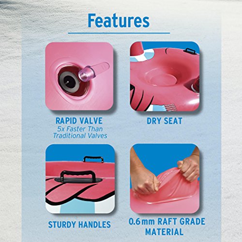 Skorter | GoFloats Winter Snow Tube - The Ultimate Sled (Choose from Unicorn, Ice Dragon, Polar Bear, Penguin, Flamingo)