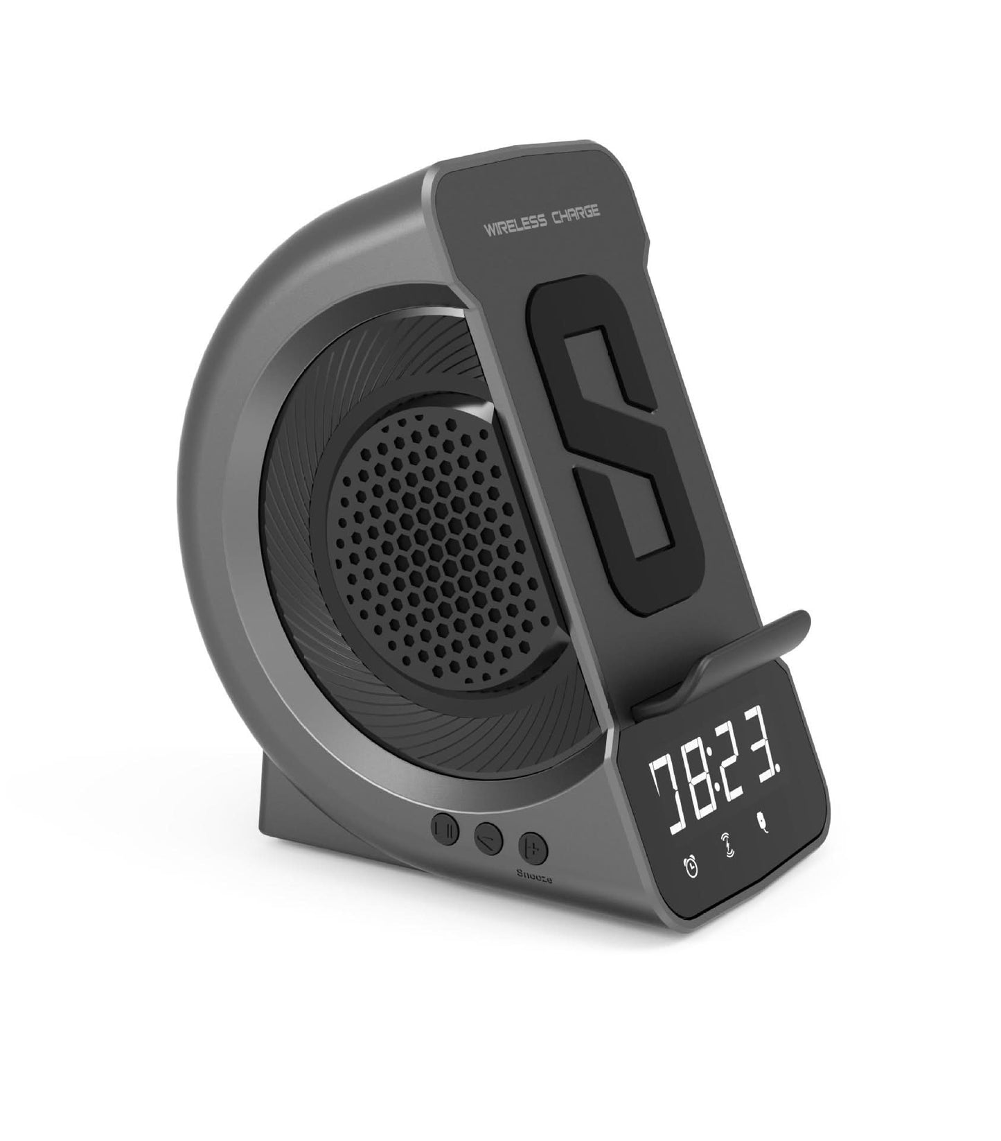 Skorter | BRYN - Alarm clock with portable speaker and wireless charger