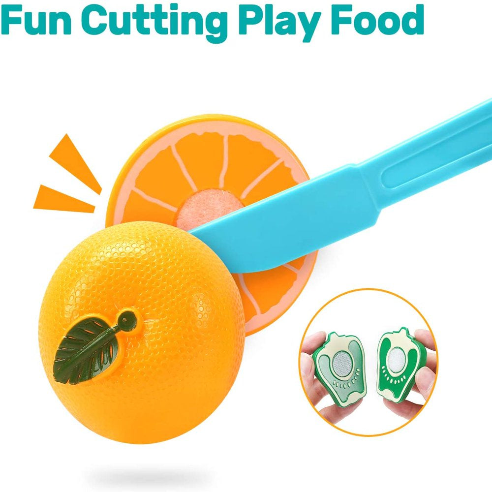 Skørter | 40PCS Kids Kitchen Play Pretend Cooking Set with Pots and Pans Kitchen Accessories Cutting Play Food Great Gift for Toddlers Boys Girls Indoor Play