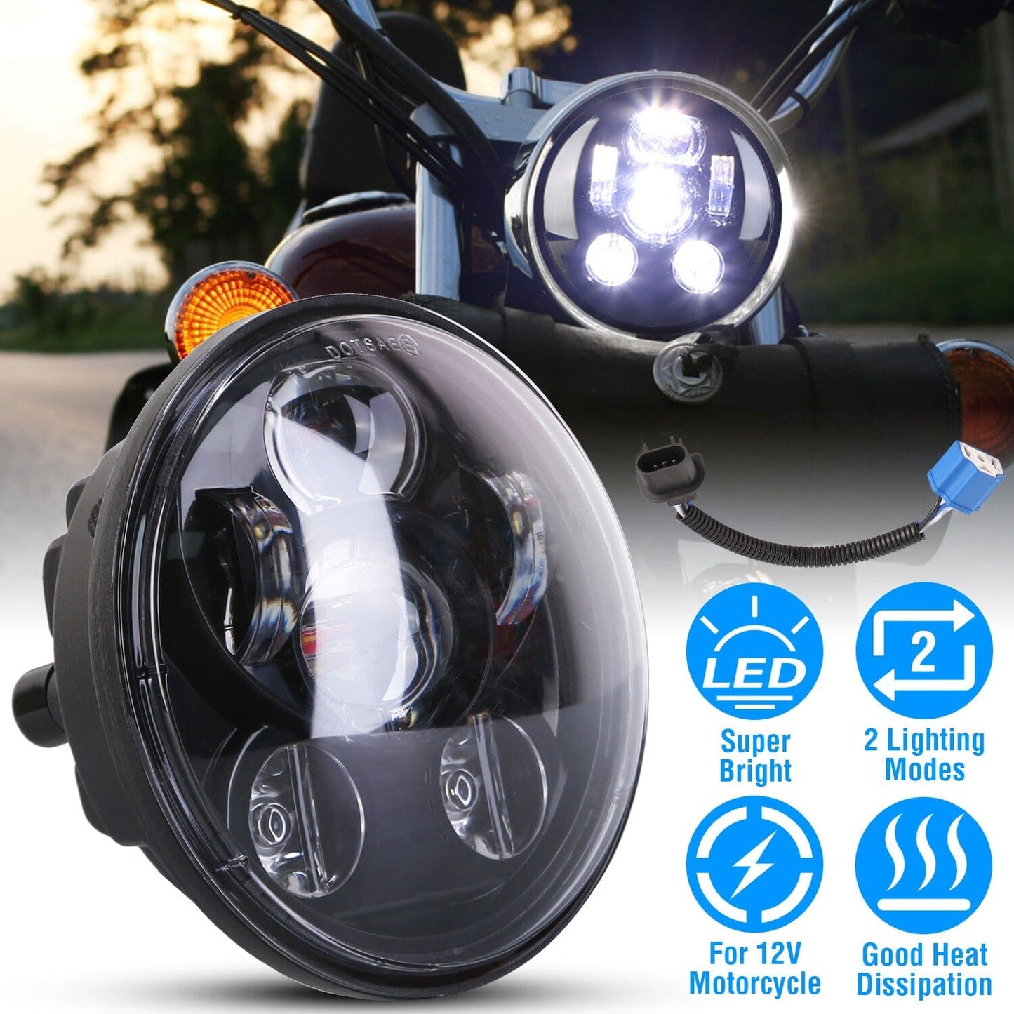 Skorter | 5.75-inch LED motorcycle light