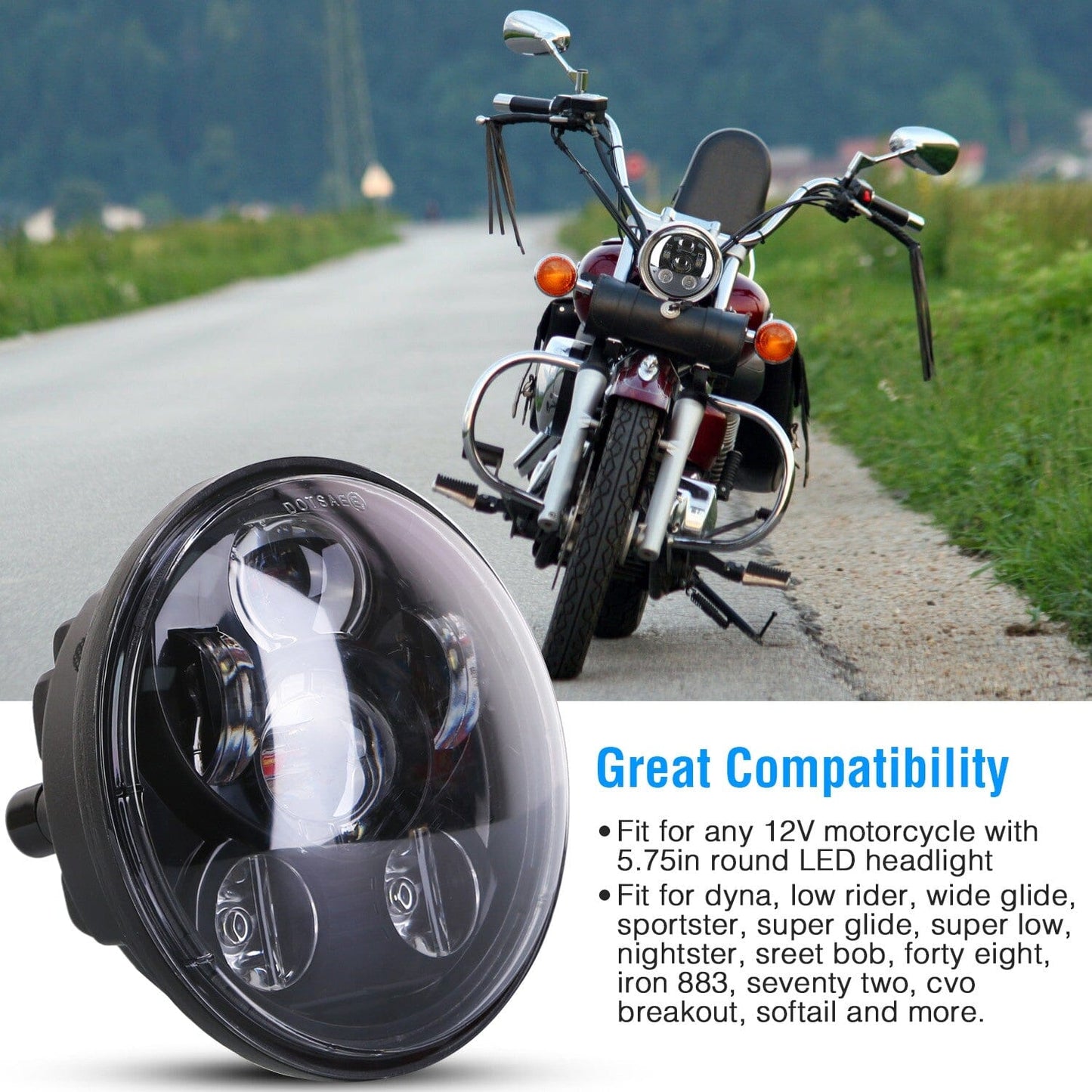 Skorter | 5.75-inch LED motorcycle light
