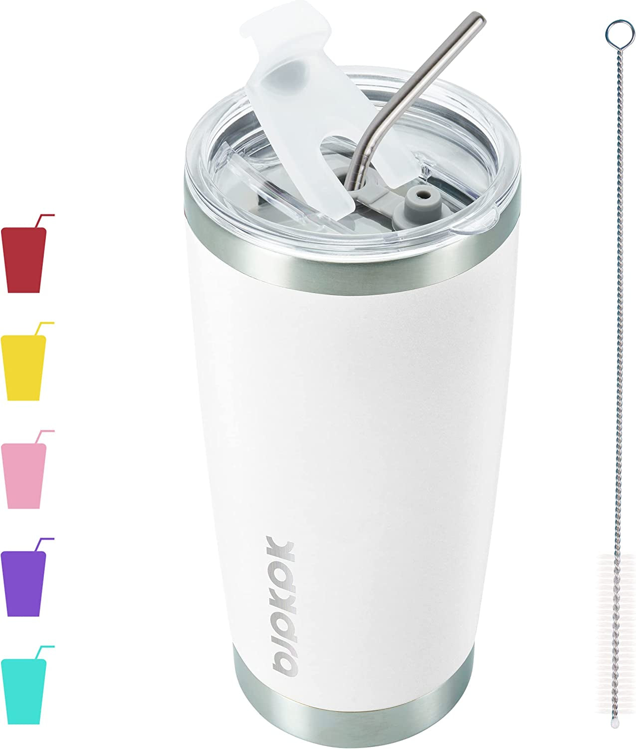 Skørter | 20 oz Insulated Glass With Lid And Straw In Stainless Steel Coffee Tumbler Cup, Green
