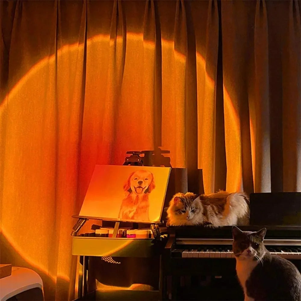 Skorter | l Stylish Retro Table Lamp with Sunset