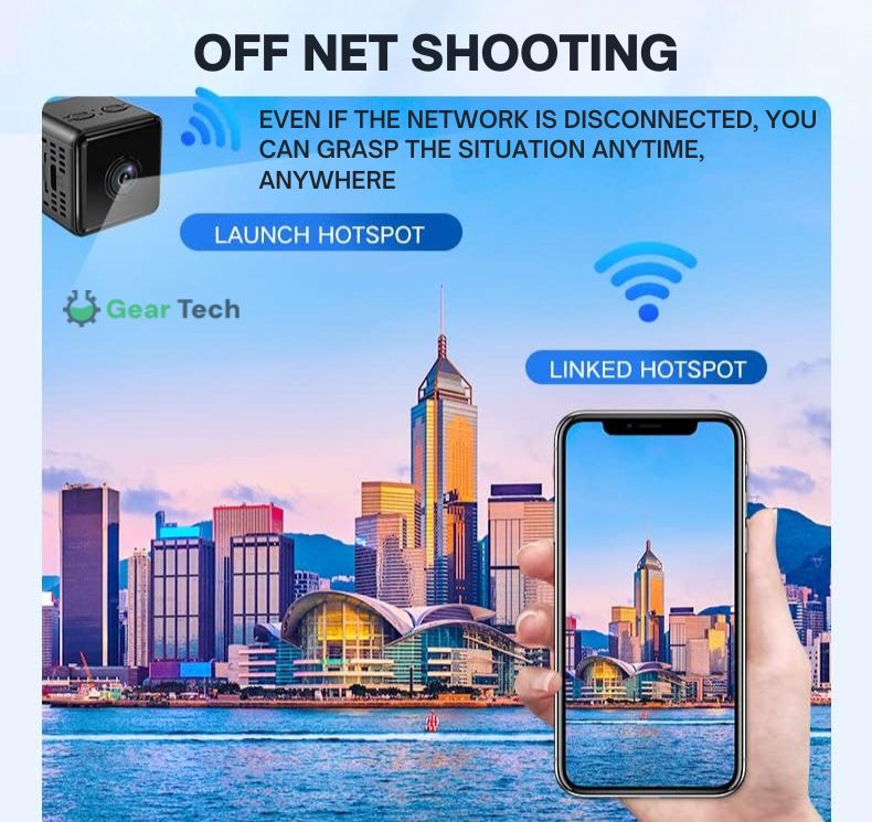 Skorter | 1080P Wireless WiFi Security Camera | Weather-Resistant, App-Controlled & Ideal for Indoor and Outdoor Surveillance | Small Closed Circuit Camera