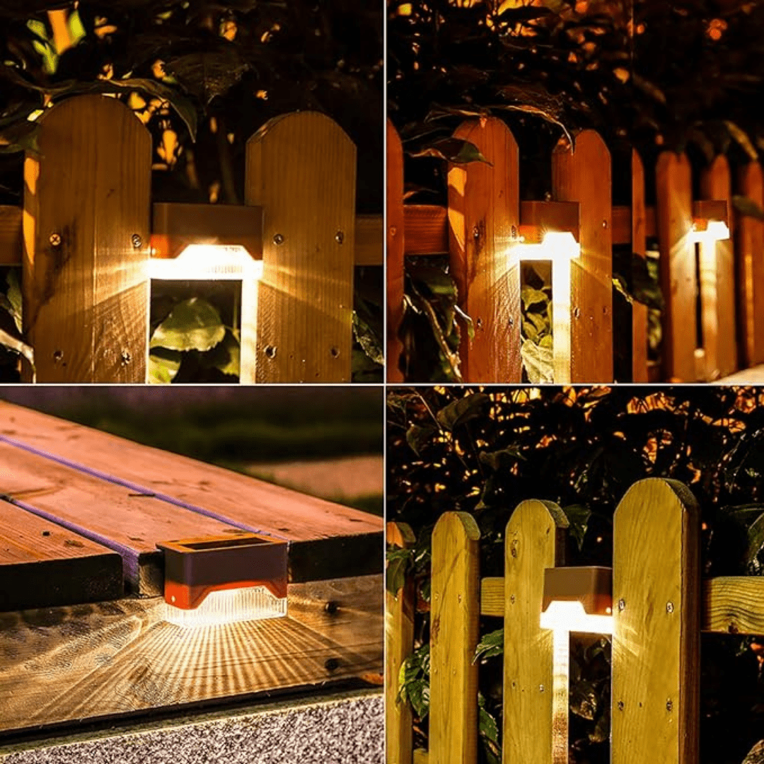 Skorter | Self-Adhesive Solar Outdoor Lights – Waterproof Wall-Mounted LED Step Lamps for Gardens, Patios & Pathways