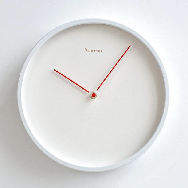 Skorter | Nordic Minimalist Wooden Wall Clock White Black Design