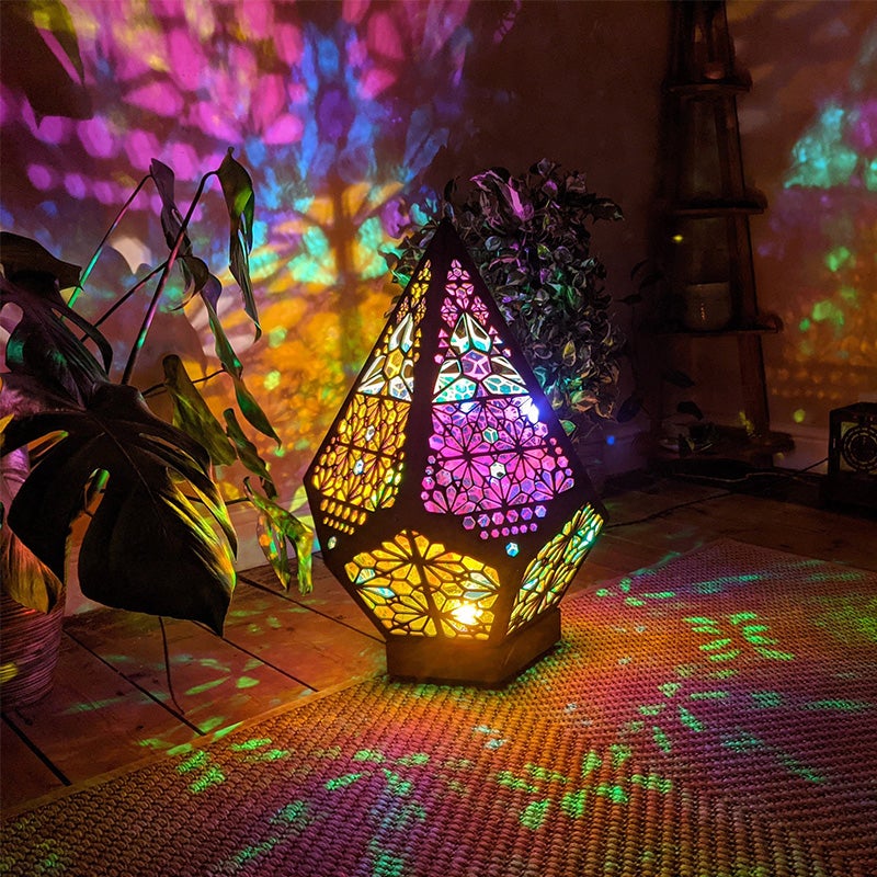 skorter | Bohemian Polar Star Floor Lamp, LED Colorful Star Projector