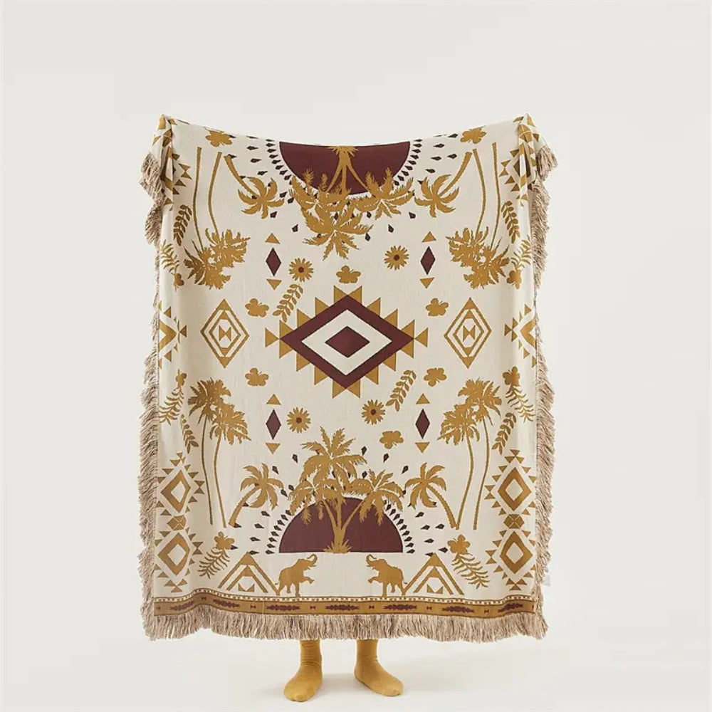 Skorter | Azura Boho Geometric Knit Blanket