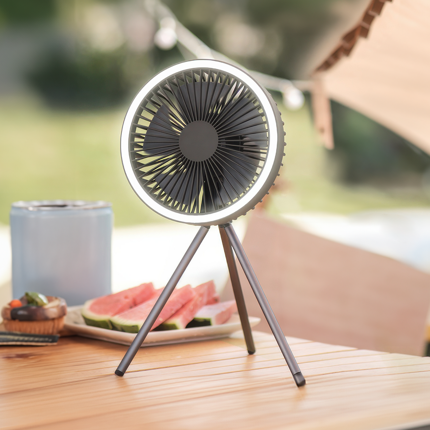 Skorter | Portable Rechargeable Fan with LED and Built in Power Bank