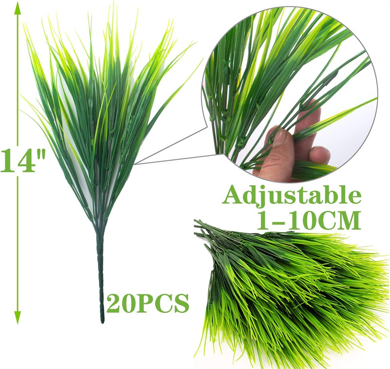 Skorter | Artificial Wheat Grass Plant Made of Plastic – Decorative Grass for Garden, Home and Outdoor Area