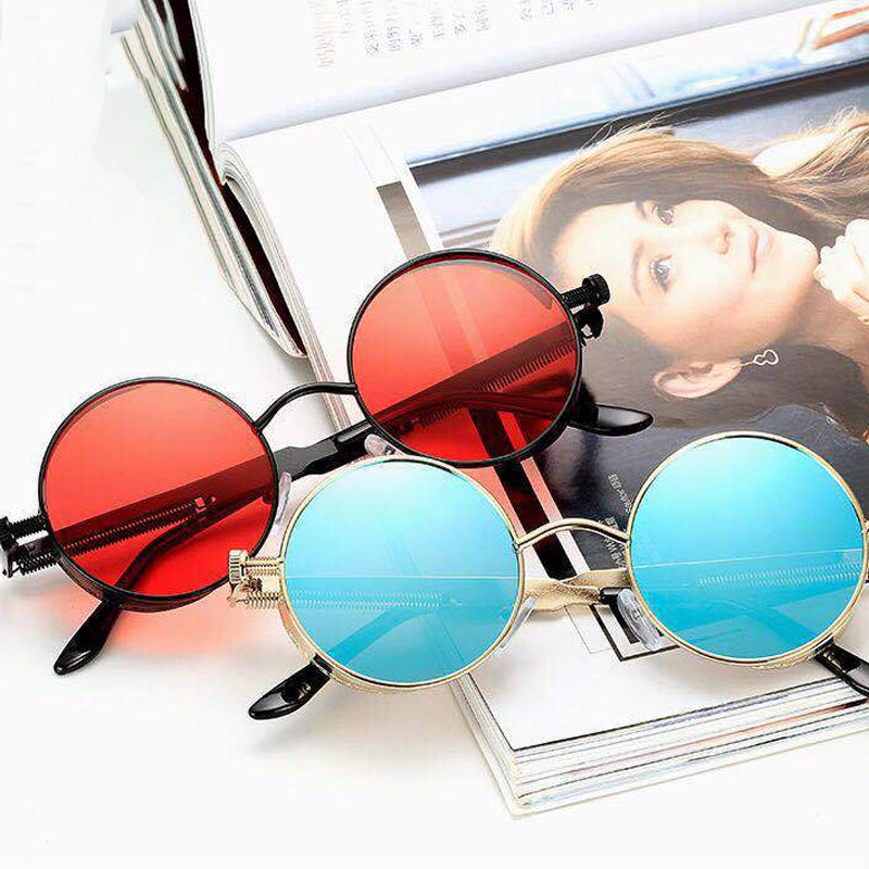 Skorter | Sunglasses Steampunk Round Lens Metal Frame Unisex Glasses