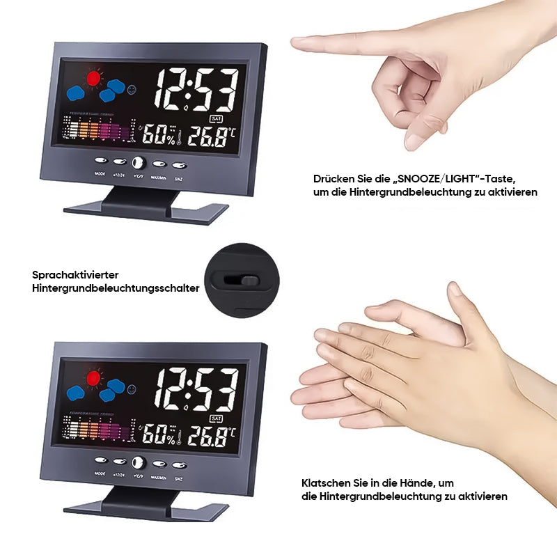 Skorter | LED Alarm Clock with Temperature and Humidity Monitoring