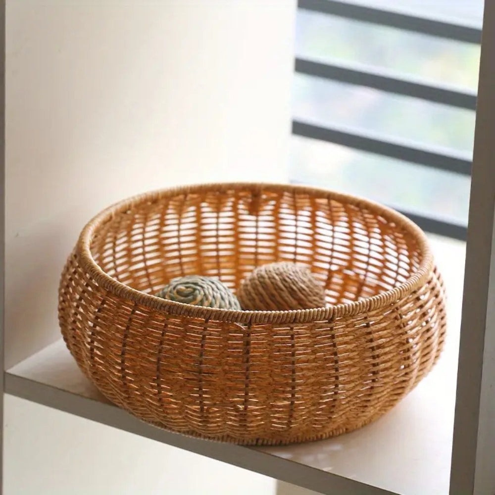 Skorter | Dome-Shaped Knitted Rattan Basket with Lid