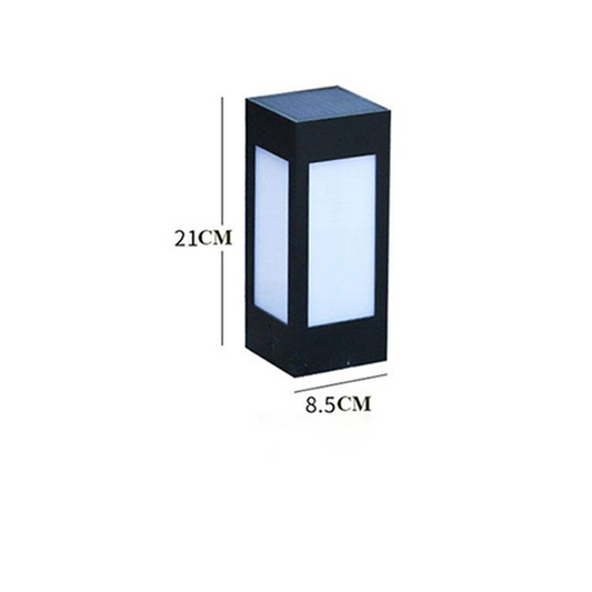Skorter | Solar LED garden lantern in square design – decorative outdoor lighting for paths and terrace