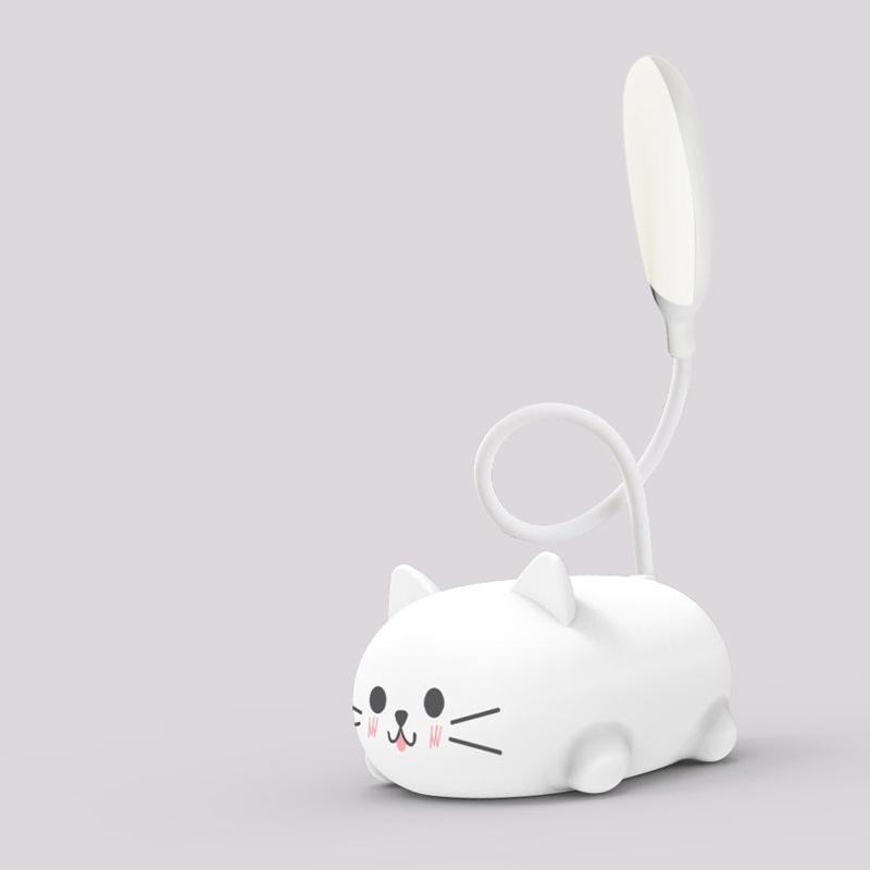 skorter | Mini Cartoon Cat LED Eye Protection Reading Light USB Rechargeable Desk Lamp