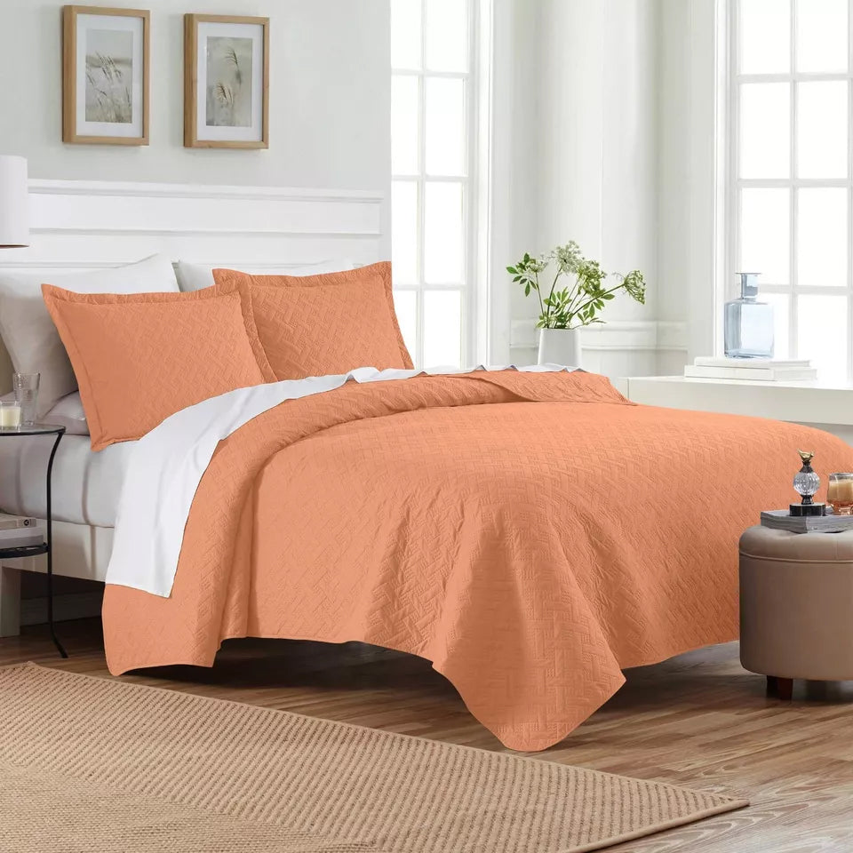 Skorter | 3-Piece: Dan River Basket Pinsonic Quilt Set