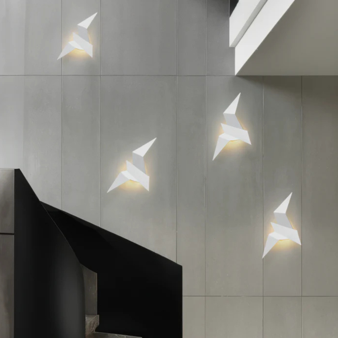 Skorter | Origami Wall Lamp – Unique Wall Lighting in Japanese Style for Living Room and Bedroom