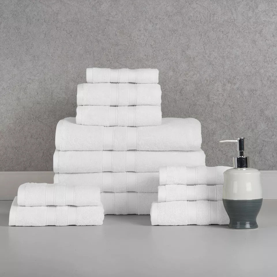 Skorter | 12-piece: Bibb Home Egyptian Cotton Towel Set