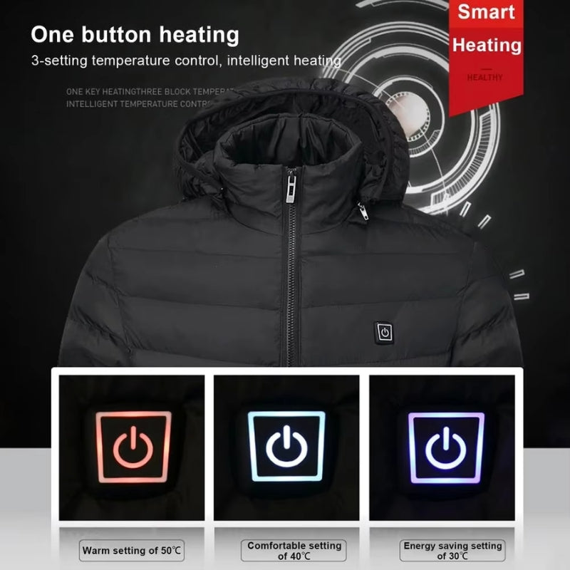 Skorter | Heated Puffer Jacket – Rechargeable Heated Jackets with Battery Pack, Best Heated Winter Coat for Men & Women UK